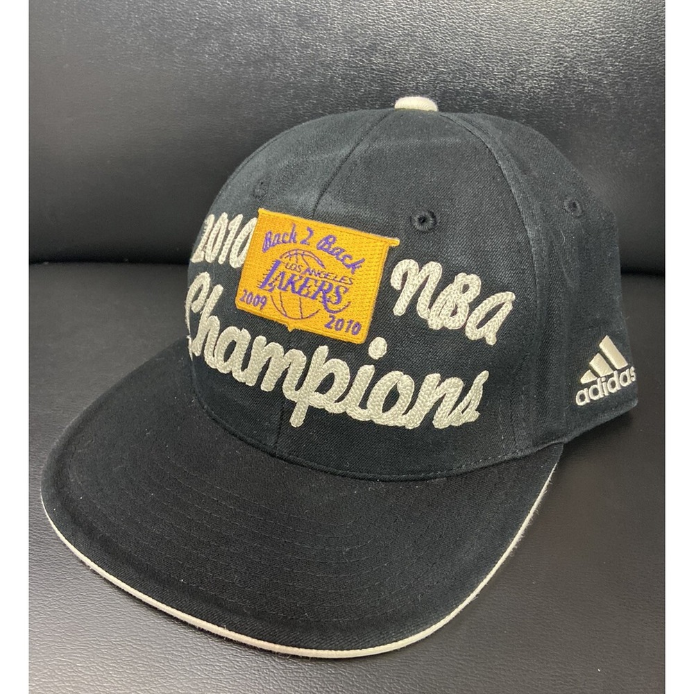 Adidas Los Angeles Lakers NBA Finals 2010 Champions LOCKER ROOM Back 2 Back Hat